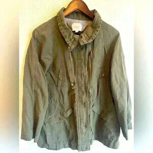 Ann Taylor LOFT Petites Linen Blend Jacket- Medium Petite